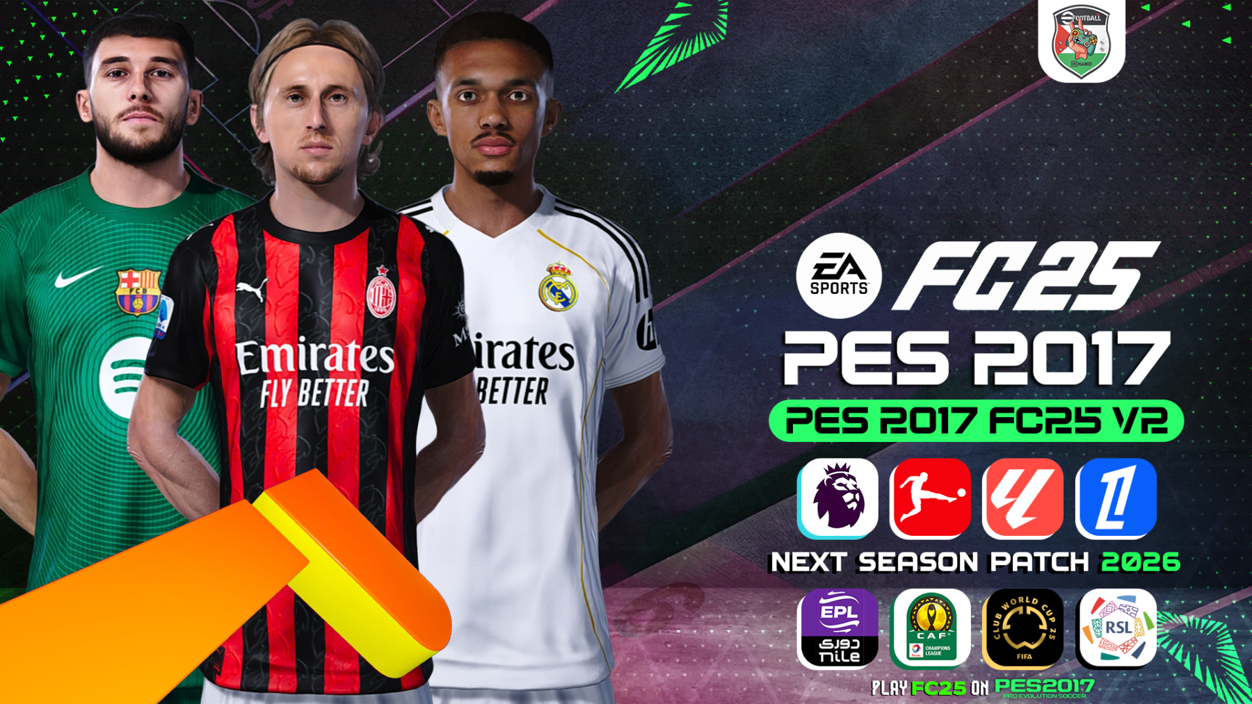 PES 2017 Next Season Patch 2026 - FC25 V2 AIO